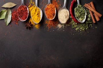 Deurstickers Various spices © karandaev