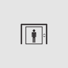 man in elevator icon
