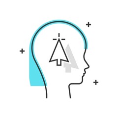 Color box icon, cursor concept