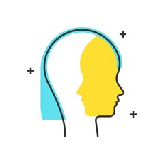 Color box icon, persona concept