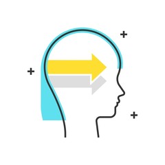 Color box icon, open minded concept