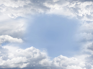 Clouds in blue sky
