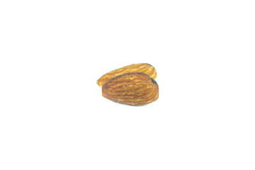 almonds isolated on white