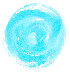 Blue watercolor circle