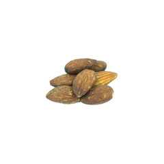 almonds isolated on white