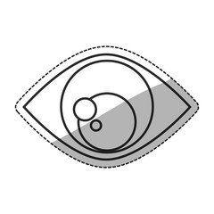 Eye icon. Security system warning protection and danger theme. Isolated design. Vector illustration