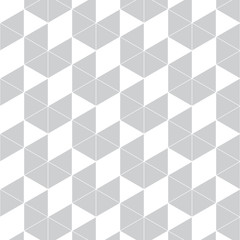 Abstract isometric pattern of geometric shapes.