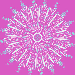 Abstraction background - snowflake, element of decoration, art