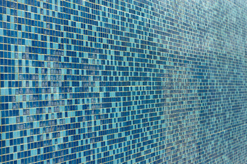 Blue swimming pool tile background