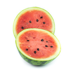 Slices of watermelon isolated on white background