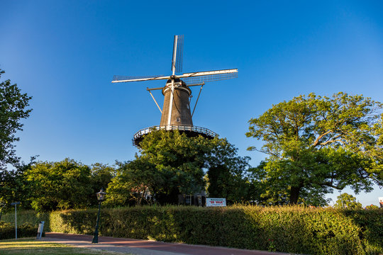 Windmill the Valk in Leiden Holland