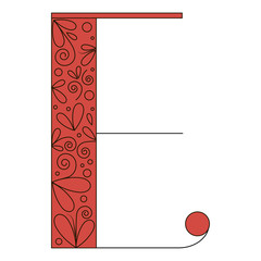 Decorative letter shape E