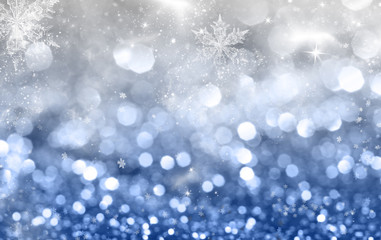 Abstract Christmas background of holiday lights