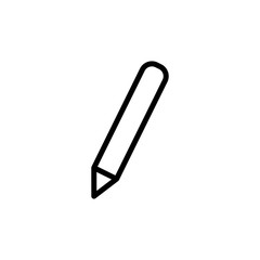 thin line pencil icon on white background