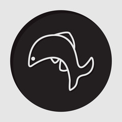 Obraz premium information icon - jumping fish
