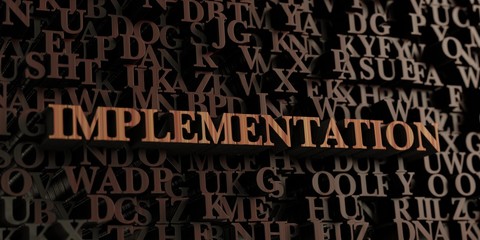 Implementation - Wooden 3D rendered letters/message.  Can be used for an online banner ad or a print postcard.