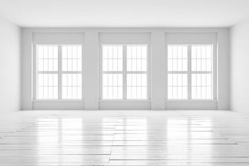 White room interior mock up