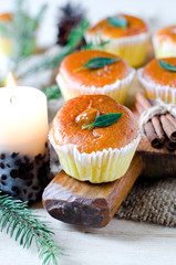 Christmas muffins with caramelized milk