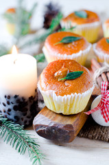 Christmas muffins with caramelized milk