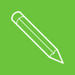 Pencil. Vector contour icon.