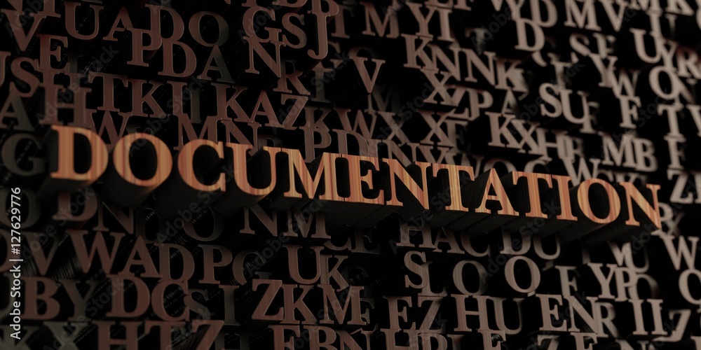 Wall mural documentation - wooden 3d rendered letters/message. can be used for an online banner ad or a print p