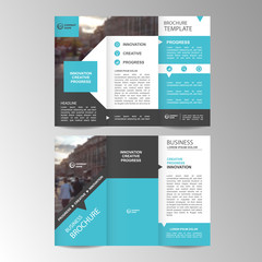 Fototapeta na wymiar Geometric Trifold Business Brochure template