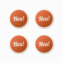 Runde NEU Sticker im Vintage Look als Vektordatei