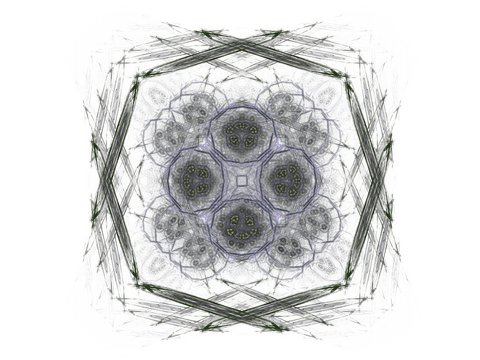 Abstract fractal with gray pattern