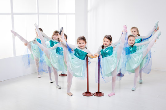 Little Girls Practicing Ballet