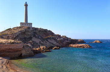 Cabo de Palos lighthouse (Spain).