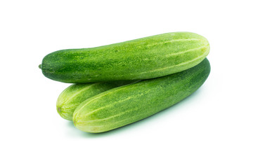 fresh cucumbers isolated on white