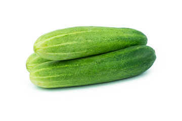 fresh cucumbers isolated on white