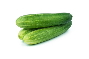 fresh cucumbers isolated on white