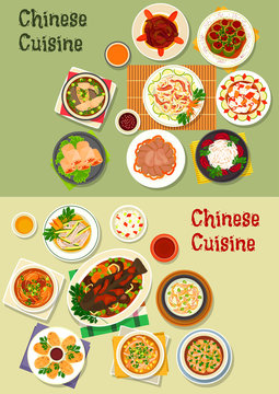 Chinese cuisine icon for oriental menu design