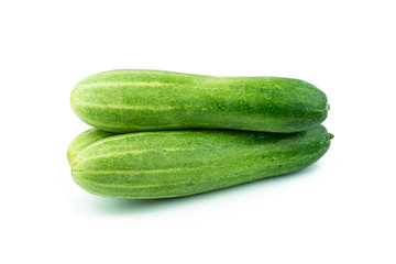fresh cucumbers isolated on white