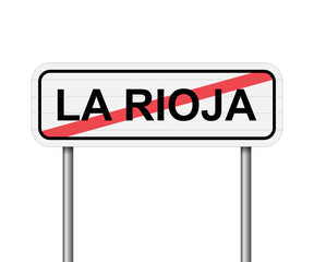 Exit of La Rioja, Spain road sign vector
