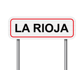 Welcome to La Rioja, Spain road sign vector