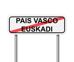 Exit of Pais Vasco - Euskadi, Spain road sign vector