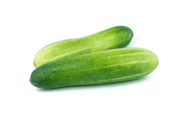 fresh cucumbers isolated on white