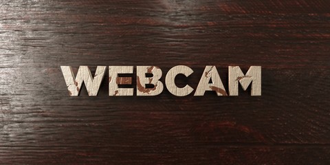 Webcam - grungy wooden headline on Maple  - 3D rendered royalty free stock image. This image can be used for an online website banner ad or a print postcard.