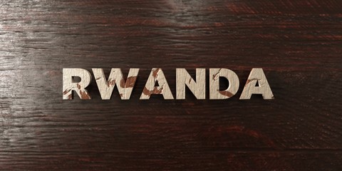Fototapeta premium Rwanda - grungy wooden headline on Maple - 3D rendered royalty free stock image. This image can be used for an online website banner ad or a print postcard.
