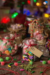 Fototapeta na wymiar Candy Christmas Gifts