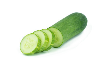 fresh cucumbers isolated on white