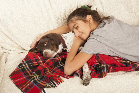 Kid And Her Dog