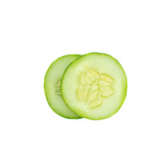 fresh cucumbers isolated on white