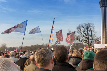 The ceremony of enthronement of Jesus Christ the King Polish at