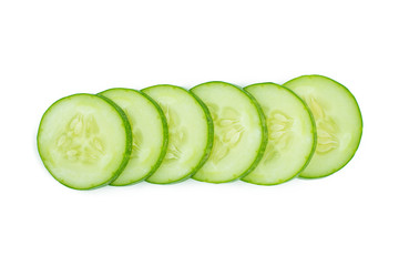 fresh cucumbers isolated on white