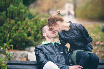 Romantic relationship between invalid young woman born without arms and her boyfriend.