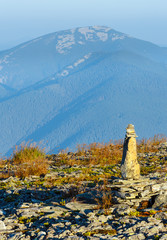 Summer morning mountain view (Carpathian, Ukraine).