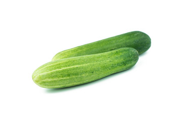 fresh cucumbers isolated on white